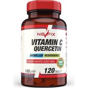 Resim Nevfix Vitamin C Quercetin Bromelian 120 Tablet 