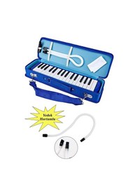 Resim Mavi Melodika 32 Tuş Bez Çantalı Yedek Hortumlu 1 Adet Ticon 32 Tuşlu Melodika Çantalı 
