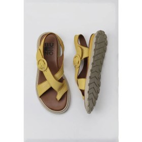 Resim Bueno Shoes Sarı Deri Kadın Parmak Arası Sandalet 01WY5408 01WY5408 