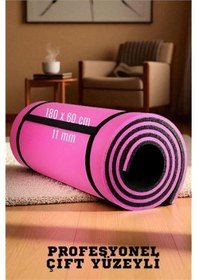 Resim Modacar Pilates Matı- Spor Matı - Yoga Matı 11 Mm Çift Taraflı Pembe 