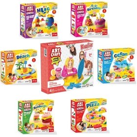 Resim Dede Kuaför + Okyanus + Plaj + Figür + Pizza + Doğum Günü + Hamburger Oyun Hamuru Setleri 