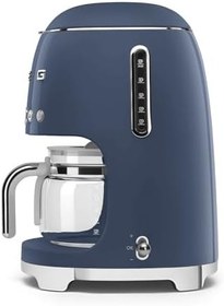 Resim Smeg, DCF02NBEU Filtre Kahve Makinesi, Aroma ve Otomatik Çalıştırma Fonksiyonu, 12 Bardağa Kadar Cam Sürahi, 2 Yoğunluk Seviyesi, Sıcak Tutma Modu, 1050 W, Mavi Lacivert 