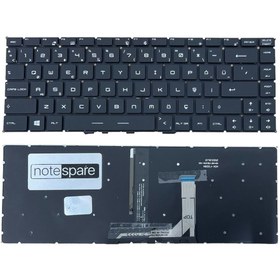 Resim Notespare Msi ile Uyumlu GF65 Thin 10SDR-479US Klavye Işıklı Siyah TR Küçük Enter Versiyon 