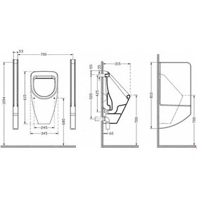 Resim Dura Bagno Mia Pisuar, Beyaz 5950 