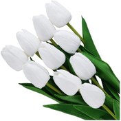 Resim Fosenze 10 Adet Pu Yapay Lale, Dikişsiz Dokunuş, Nikah Ve Ev Dekorasyonu, 47cm Uzunluk, Hediye Seçeneği 