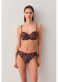 Resim Suwen Leopard Diana Straplez Bikini Üst Sb25565543543 Leopar Desenli 