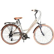 Resim Carraro Elite 805 28 Jant 43 Cm 24 Vites V-Fren Şehir Bisikleti - Mat Nikel-Gri-Kahverengi-Bakır 