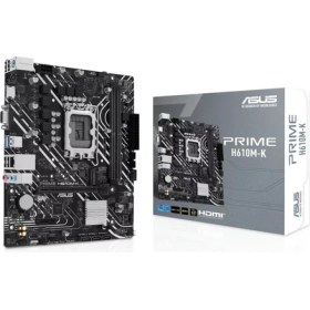 Resim Asus Prıme H610M-K, 2xddr5, M.2, D-Sub, Hdmı, 12-13.nesil, LGA1700 Soket, Anakart 
