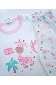 Resim ICEFIELDS %100 Pamuk Kız Bebek Pijama Takımı 