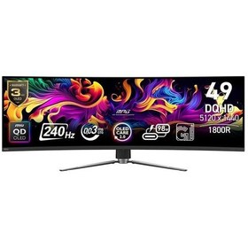 Resim Msı 49" Qd-oled Mpg 491cqpx 0.03ms 240hz Hdmı-dp Usbc Kavıslı Gamıng Monitör 5120x1440 