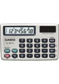 Resim Casio Sl-787Tv-Gd 8 Hane Gümüş Renk Cep Tipi Hesap Makinesi 