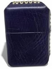Resim Basarideri İtalyan Derisi Çakmak Kılıfı ve Zippo Tip Metal Çakmak Seti - Gazsız Gönderim (Platin Mavi) 