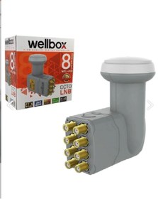 Resim wellbox Ultra HD 4 K 3D Destekli Sekizli Çıkışlı LNB Yüksek Sinyal Desibelli Sert Plastik Su Gecirmez 4 TV 
