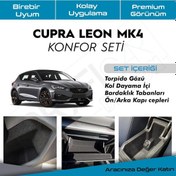 Resim Cupra Leon Konfor Seti Eşya Saklama Cepleri Için Hazır Kumaş Kapl 