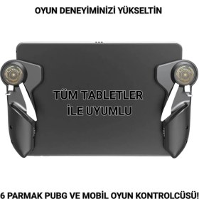 Resim Coofbe Tüm Tabletler Için Profesyonel 6 Parmak Tetik Seti Tablet Oyun Kolu iPad Tablet Mobile Joystick 