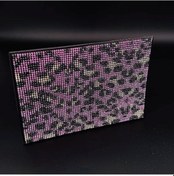 Resim Leopar Pembe Taşlı Ruhsat Kılıfı 