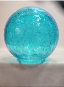 Resim Glob Avize Camı.turkuaz Mavi.çatlatılmış. Çap:15cm-yuva:7.cm E.27 Turkuaz 