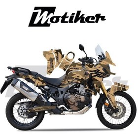 Resim Honda Afrıca Twın Crf 1000l 2015-2019 Adventure Camouflage Parçalı Kaplama Kum Sarı Siyah 