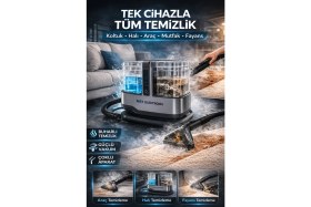 Resim Msy Elektronik Buharlı Koltuk ve Halı Temizleme Makinesi Spot Cleaner Güçlü Vakumlu Taşınabilir 