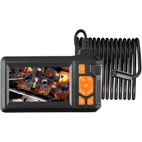 Resim shopwave Ekranlı 3 Kameralı 10 Mt Hafıza Kart Destekli Sert Kablo Yılan Endoskop Kamera 8 Mm 4.3 Inc 