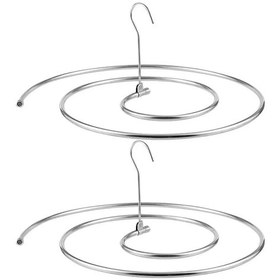 Resim Teltree "paslanmaz Çelik Spiral Çamaşır Askısı - Hızlı Kurutma, 360 Derece Döner, 10 Kg Taşıma Kapasiteli" Gümüş 