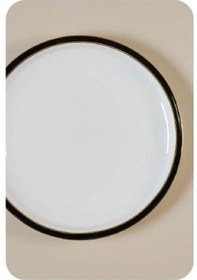 Resim Evaliza Alaia Black Gold Line 2mm 12 Kişilik 60 Parça Porselen Yemek Takımı 