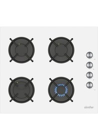 Resim Simfer 4 Fonksiyon Trend Mekanik Beyaz Power Turbo 2'li Ankastre Set ( Fırın + Ocak) 