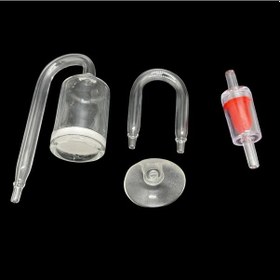 Resim Xuweiwei Kırmızı Co2 Difüzörü Bitki Ve Akvaryum Seti U Boru Çek Valf 