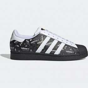 Resim Adidas Superstar Siyah Gazete Spor Ayakkabı 