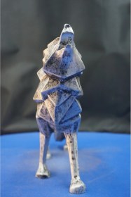 Resim Prizma Geometrik Uluyan Kurt Heykel Biblo Özel Tasarım Kurt Hediyelik Dekoratif Aksesuar 20 Cm 