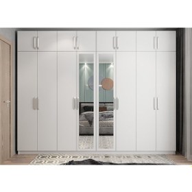 Resim Hugo 8 Kapaklı Dolap Gardırop Beyaz 