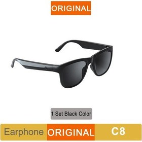 Resim C8 Akıllı Güneş Gözlüğü Kulaklık Hifi Stereo Müzik Bluetooth 5.0 Kablosuz Ku C8 Black 