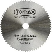 Resim Tomax Ağaç Daire Testeresi (Elmassız) 180X1,5 Diş 70Z 