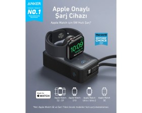 Resim Anker MagGo Powerbank (10K, 35W, Apple Watch Için) - Siyah - A1657 (Anker Türkiye Garantili) 