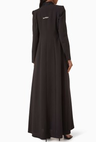 Resim Modern Kadınlar İçin Şık Blazer Tarzı Abaya Tasarımı ve Çift Düğme Detayı - Siyah / XL 