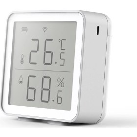 Resim Moveevo Akıllı Wifi Sıcaklık Ve Nem Sensörü, Uzak İzleme, Uyarı Fonksiyonu, Alexa/siri Uyumlu, Beyaz Pil Dahil Değil 