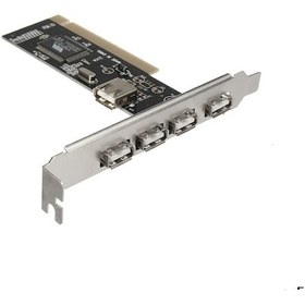 Resim Pci 4+1 5 Port Usb 2.0 Çoklayıcı Çoğaltıcı Kart 