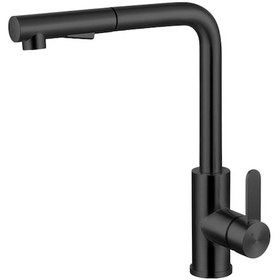 Resim Crauf Attivo 4070 Füme Siyah Spiralli Mutfak Eviye Bataryası Siyah 