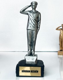 Resim Kişiye Özel Asker Figürü Biblo, Hatıra Masa Üstü Dekoratif Heykel 