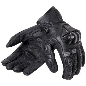 Resim Ozone Rs600 Short Deri Motosiklet Eldiveni 66219 Gri Siyah 