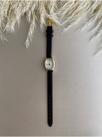 Resim QUARTZ Retro Minimal Model Vintage Koyu Kahve Kordon Kadın Kol Saati bb0014 