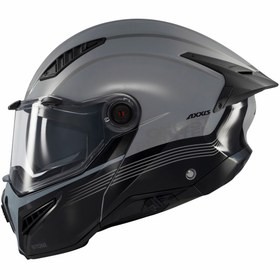 Resim Axxis Ghostfighter Sv Bitone C2 Gri Motosiklet Çene Açılır Kaskı Gri 