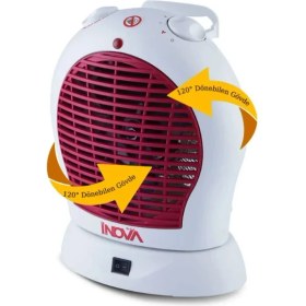 Resim İnova Inova Gust 3 Kademeli Dönerli Turbo Fanlı Isıtıcı 2000 W 