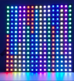Resim Ws2812b Matrix Ekran Rgb Led Ayrı Ayrı Adresli 16x16 Matrix Dijital Esnek Ekran 5 Volt 