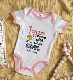Resim Bitmeyenkartus Bk Kids Kişiye Özel Pembe Bebek Body Zıbın - Model 52 Çok Renkli 