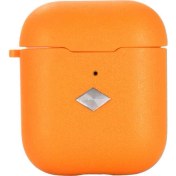 Resim MobaxAksesuar Apple Airpods 1. / 2. Nesil Kılıf Silikon Koruma Kılıf 19 Turuncu 