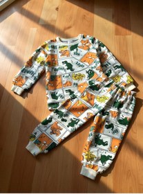 Resim Butik Çocuk pijama takımı dinazor baskılı 