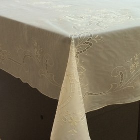 Resim Taner Pvc 132x178 cm Masa Örtüsü Beyaz 