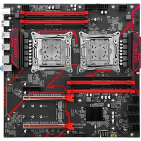 Resim Jginyue 9d4 Intel X99 2666 Mhz Ddr4 Soket Gigabit Ethernet 2011-3 Çift Işlemci Destekli E-Atx 