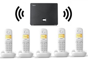 Resim Gigaset 5 Dahili Dect Telsiz Kablosuz Telefon Santrali Beyaz 